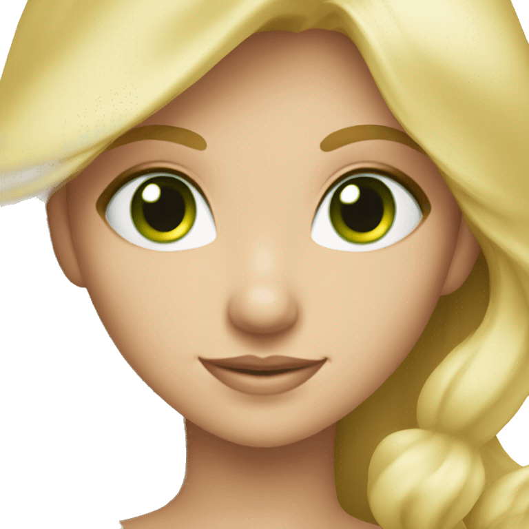 Blonde Princess with Green Eyes  emoji