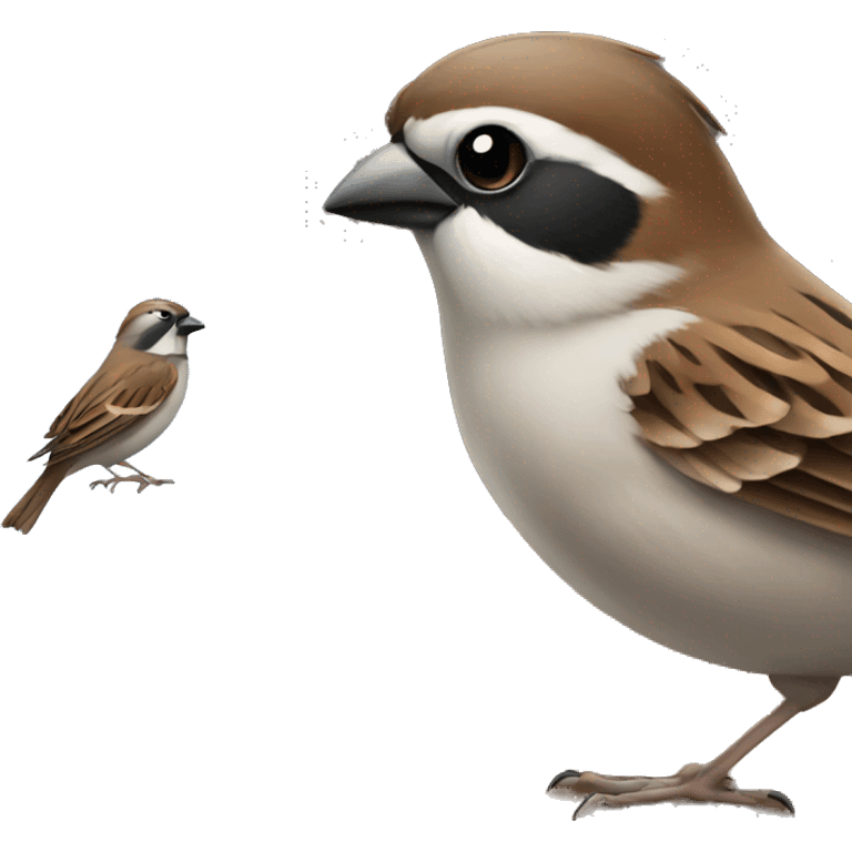 sparrow working at a laptop emoji