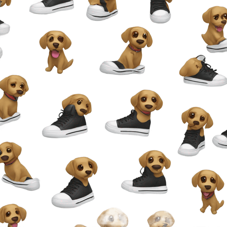 Dog with Jordan sneakers emoji