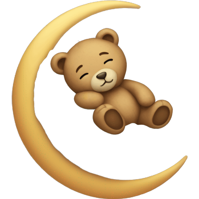 Teddy bear, sleeping on the moon emoji