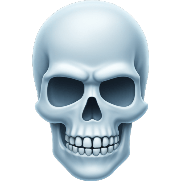 Ice chiseled white skull emoji