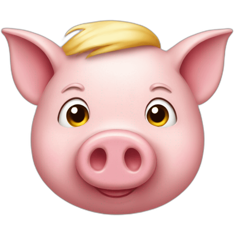 donald trump as a pig emoji