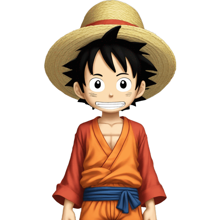 Luffy sur le nuage magique de goku emoji