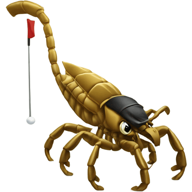 Scorpion golfing emoji