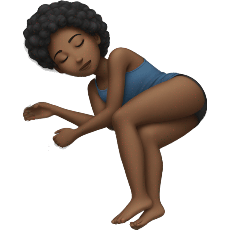 Sleeping black girl  emoji