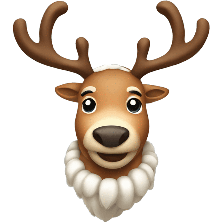 reindeer with bow emoji