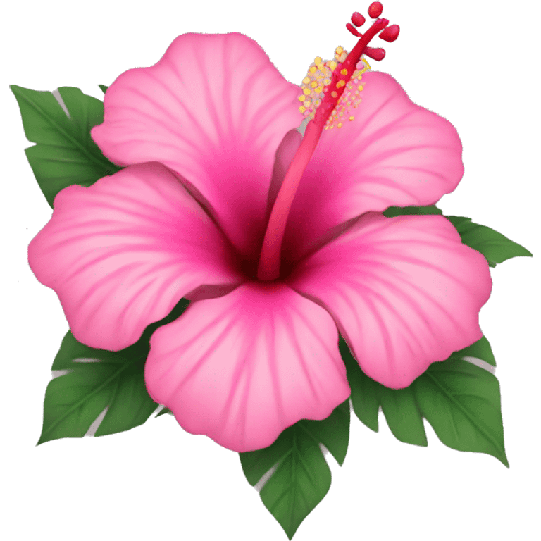 Pink hibiscus bouquet  emoji