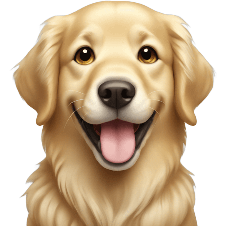 Light Golden retriever smiling  emoji