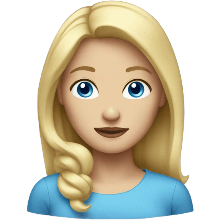 Women with blond Hair and Blue Eyes  emoji