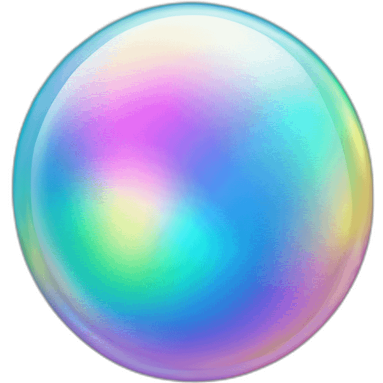 iridescent bubble emoji