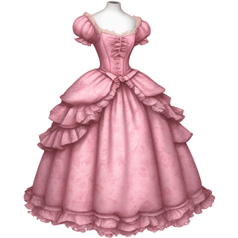 rococo dress pink emoji