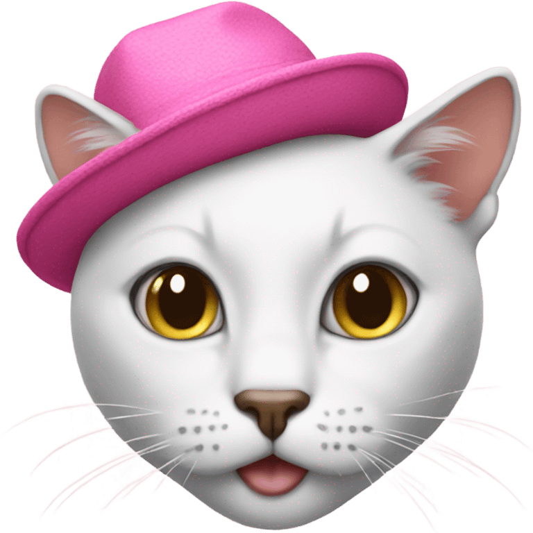 Cat in a pink hat emoji