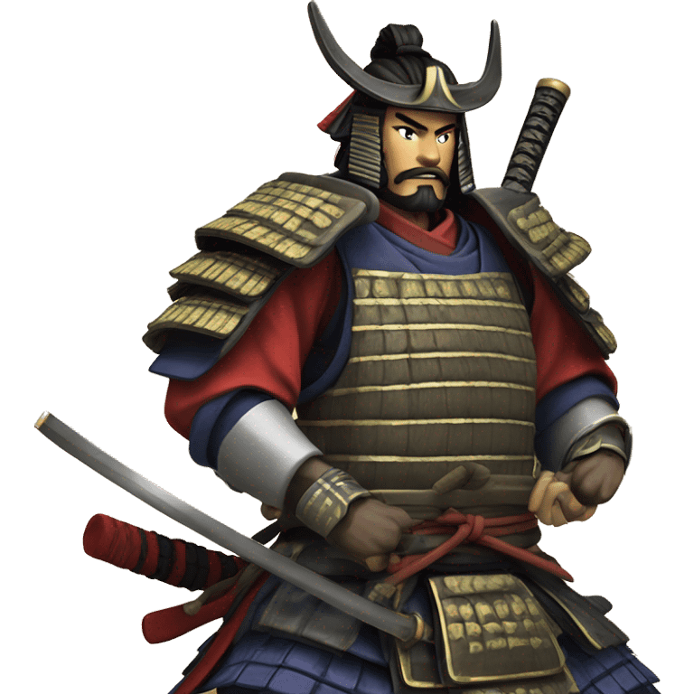 shogun samurai on wild wolf emoji