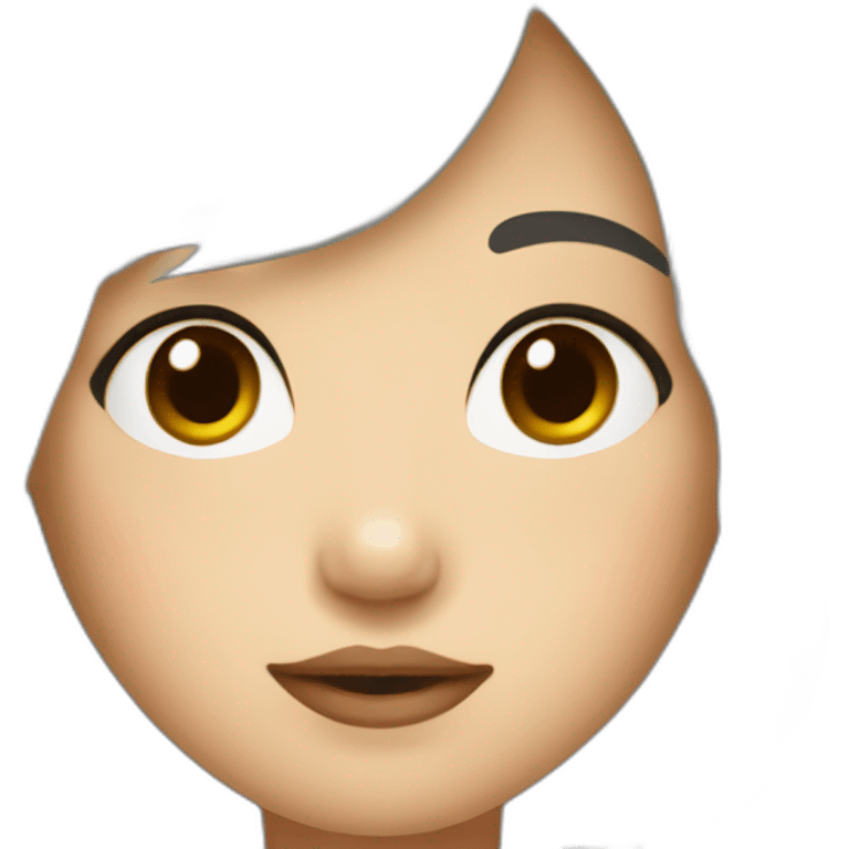 japanese-girl-bob-black-hair-upper-lip-mole-childish emoji