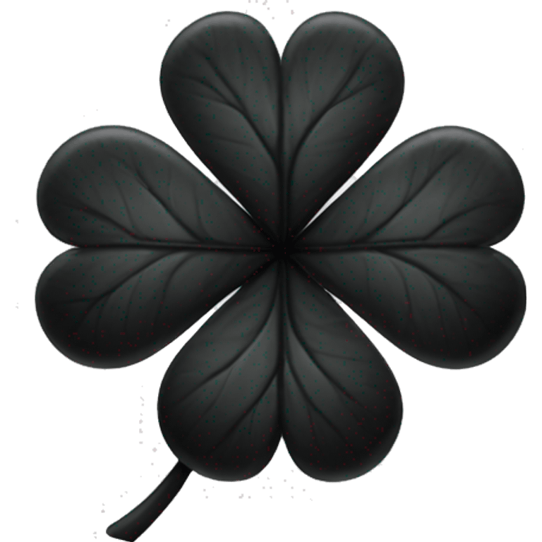 black 5 leaf clover emoji