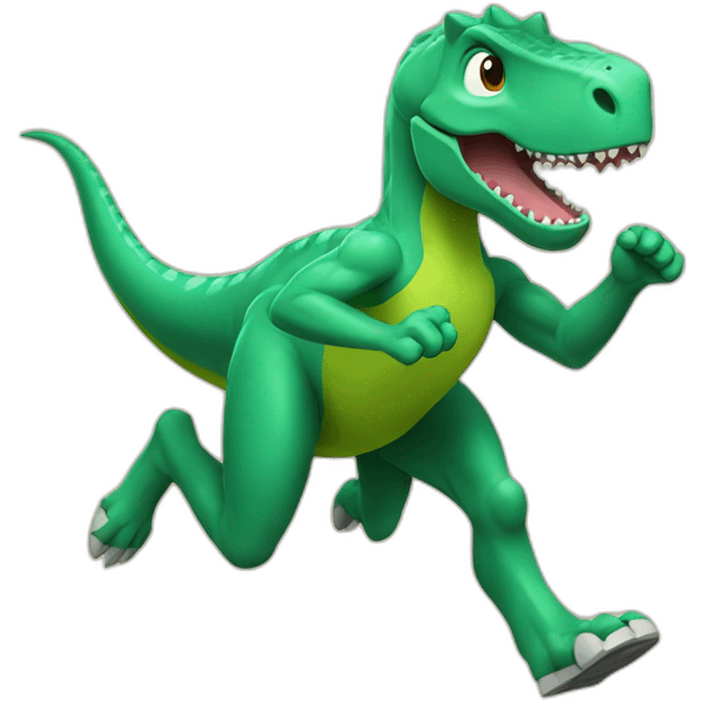 dinosaur running marathon emoji