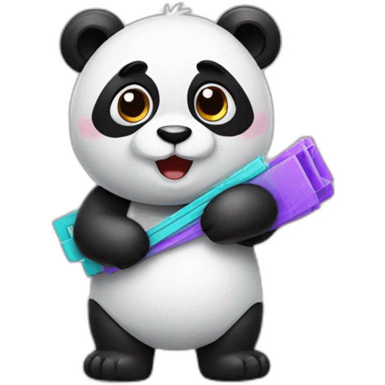 Panda wearing clips emoji