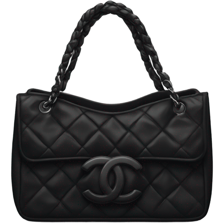 black Chanel bag emoji