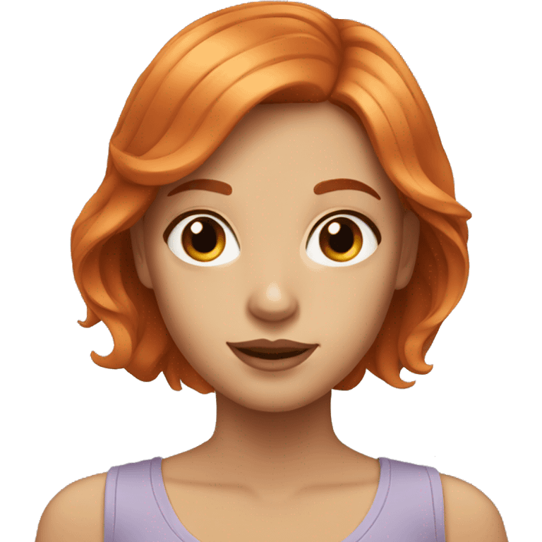 Beautiful girl with ginger hair emoji