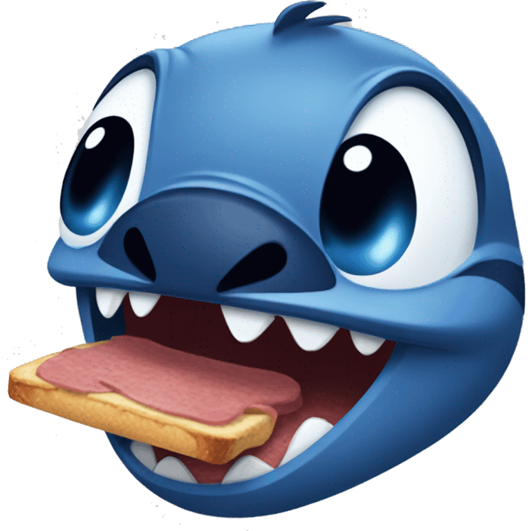 Stitch qui mange un œuf  emoji