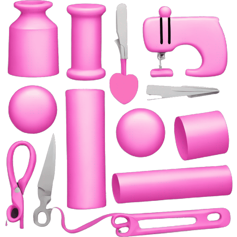 Craft supplies pink emoji