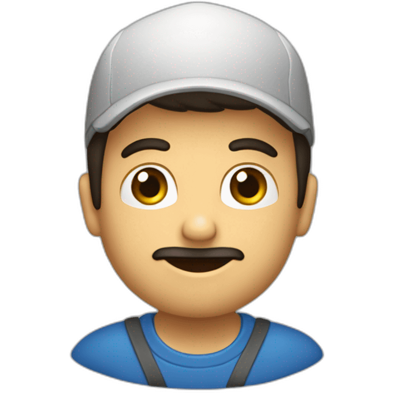 hombre rbio con lesntes emoji