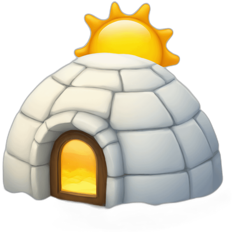 igloo sun on top  emoji