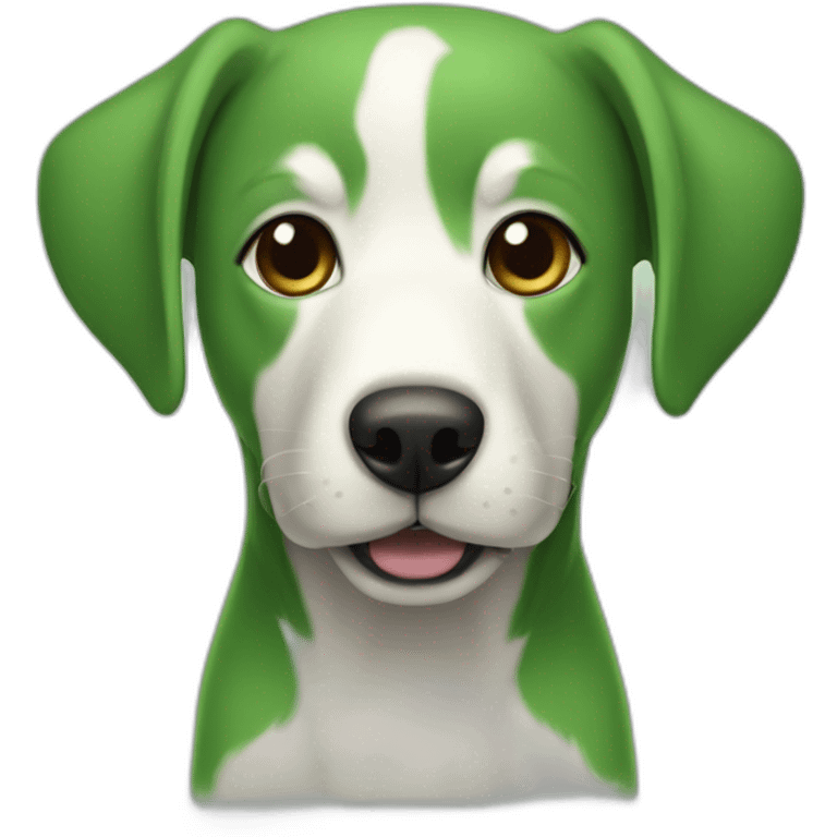 Perro verde emoji