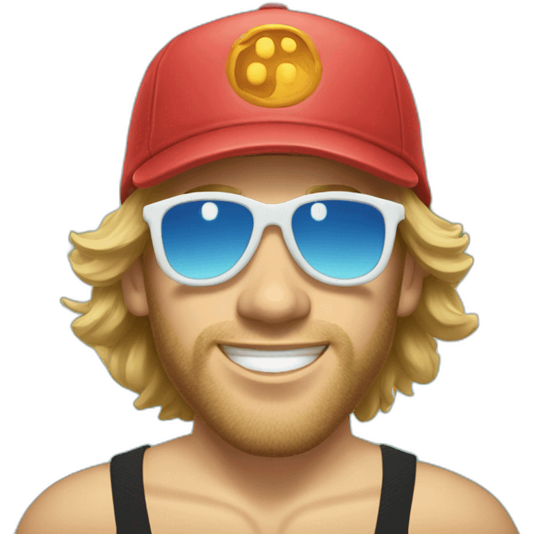 Patrick Kane as a beach bum emoji