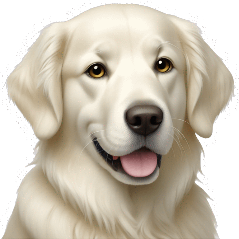 white golden retriever  emoji