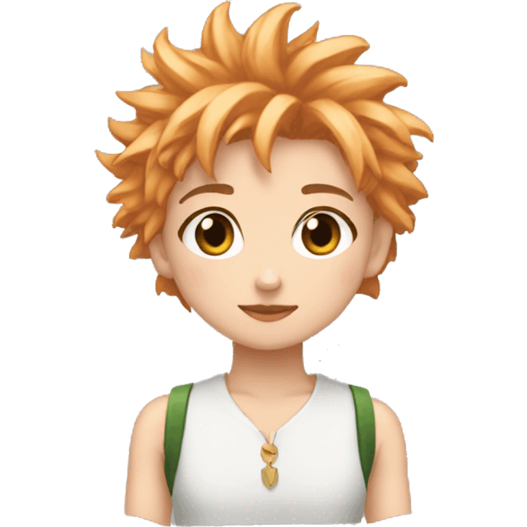 une fille avec des boucles un haut bakugo emoji