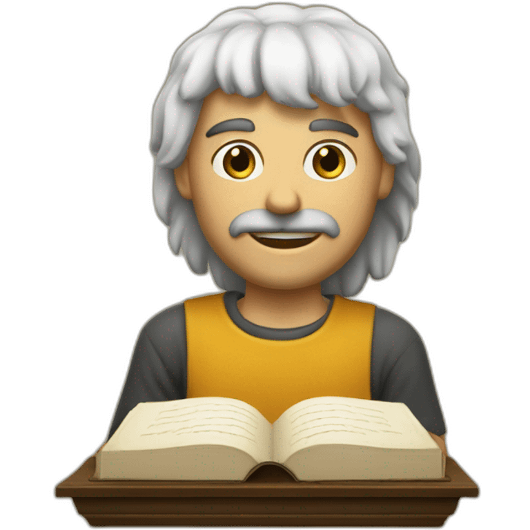 Escriba en un biejonescriptorium emoji