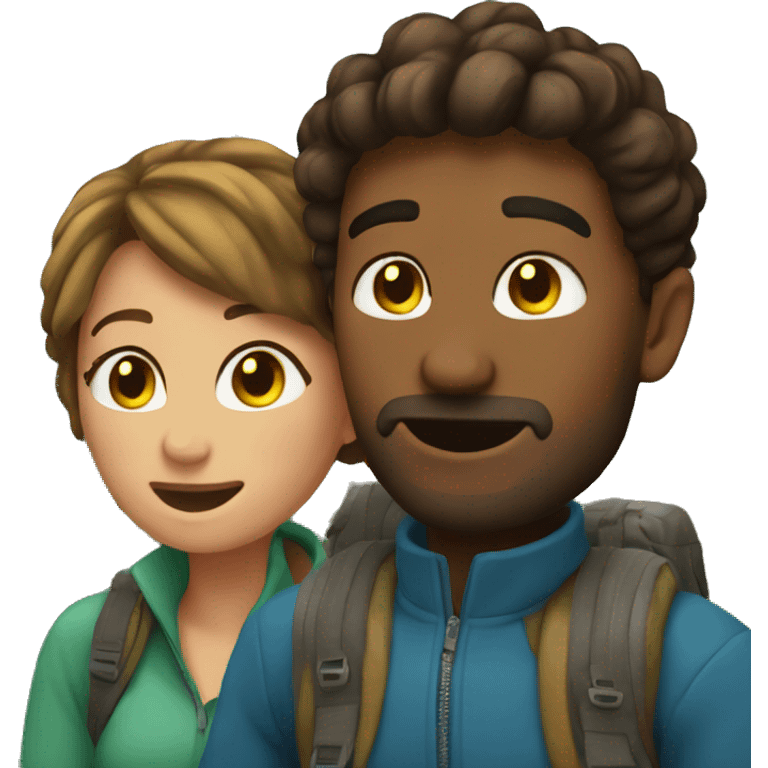 Couple in love on the montains  emoji