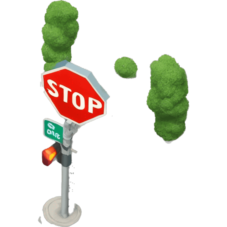 stop sign with the word stop like in Los Angeles street emoji