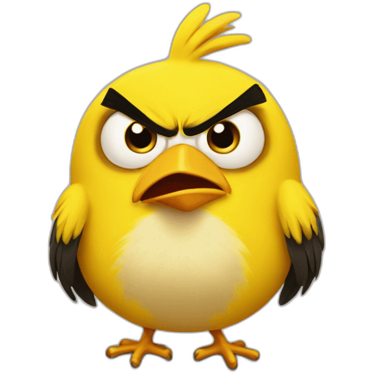 yellow angry bird emoji