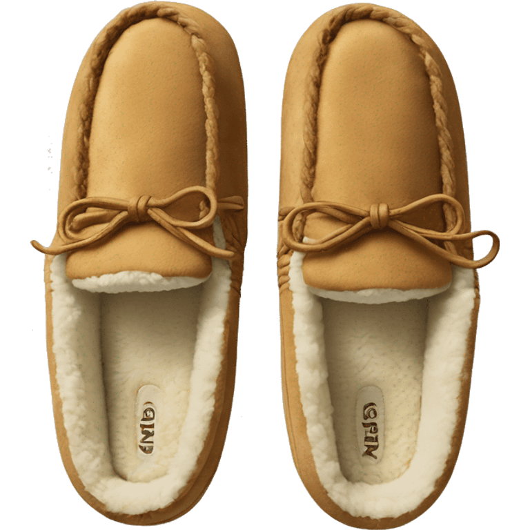 L.L. Bean women’s moccasin house slippers emoji