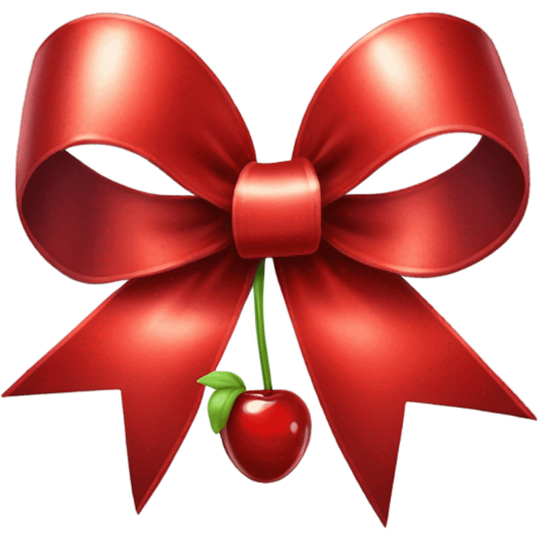 Bow with a cherrie emoji