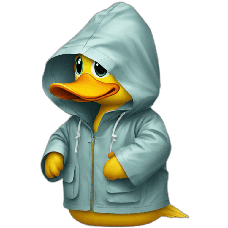 duck in a raincoat emoji