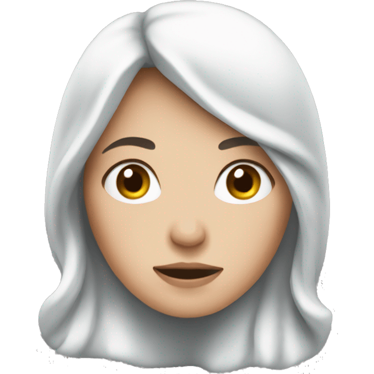 freezing shiver White woman emoji