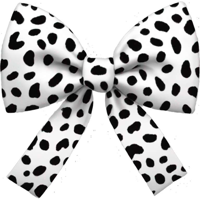 White leopard print bow emoji