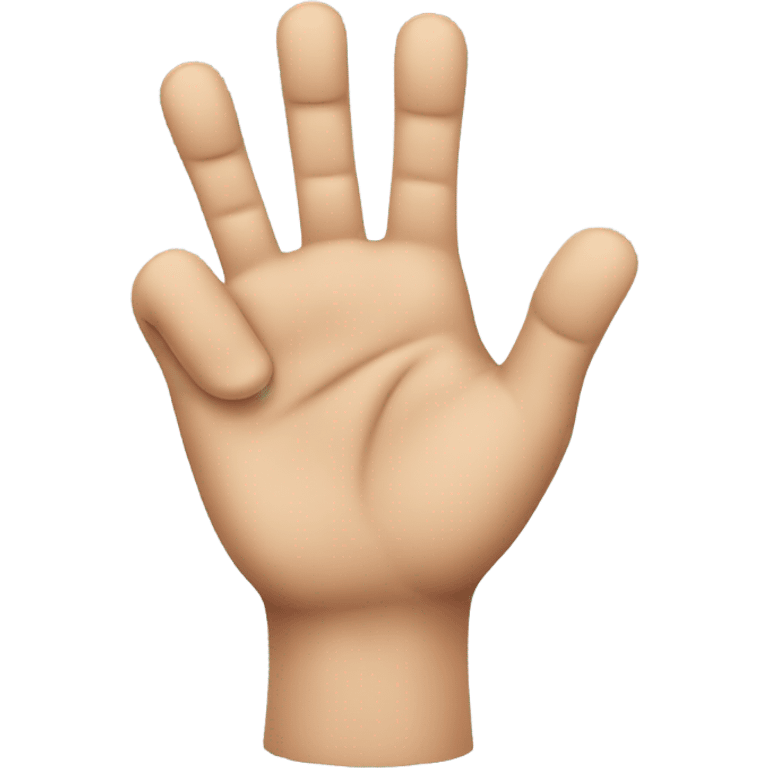 A Hand with 4 fingers and the thumb  emoji