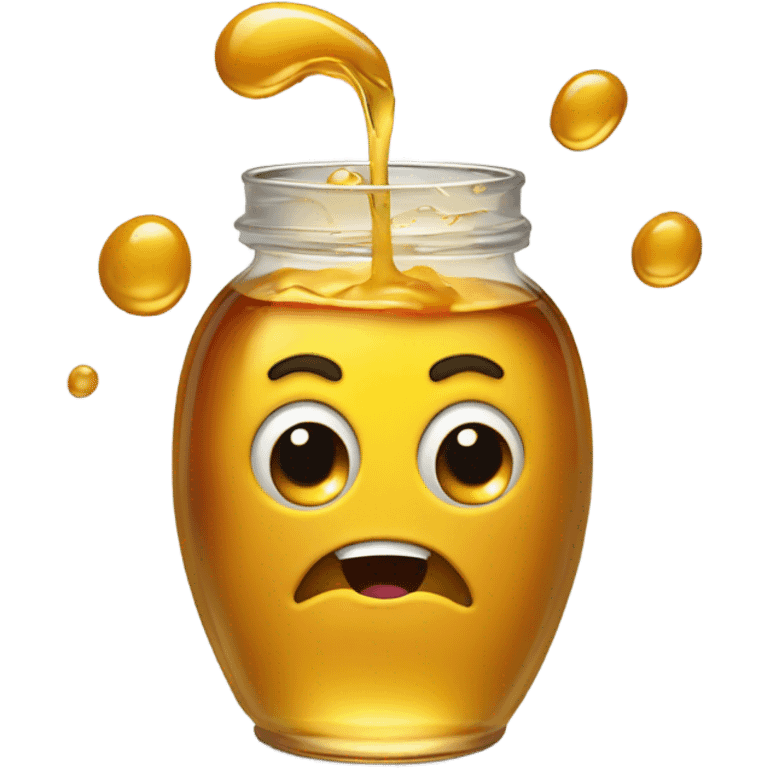 Emoji throwing up honey emoji