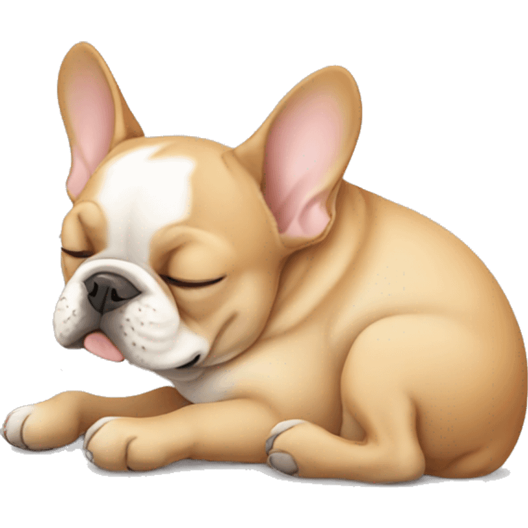 Mini French bulldog sleeping emoji