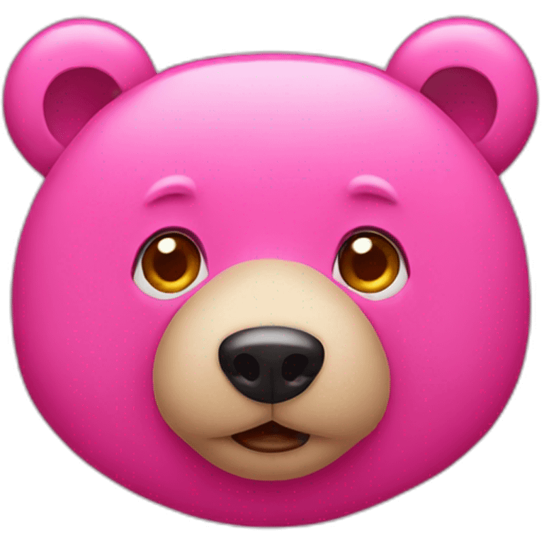 Bear with pink emojis  emoji