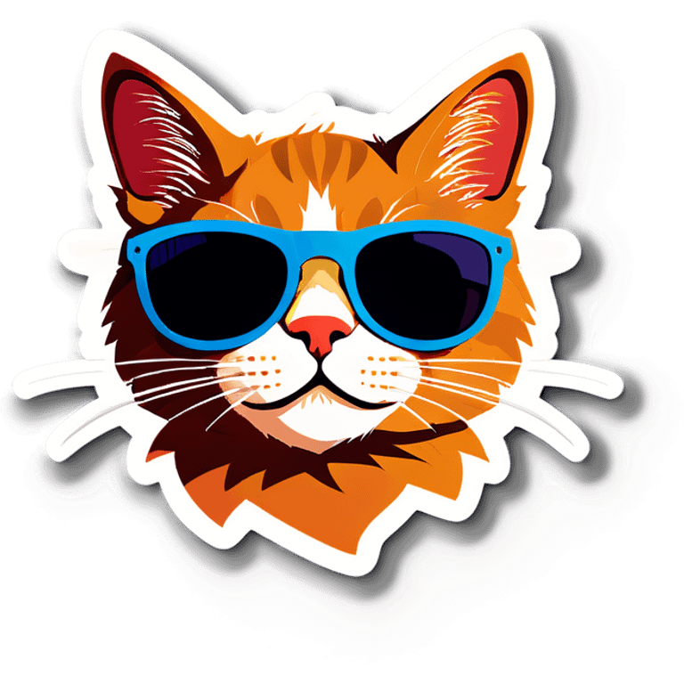 Cat with sunglasses emoji