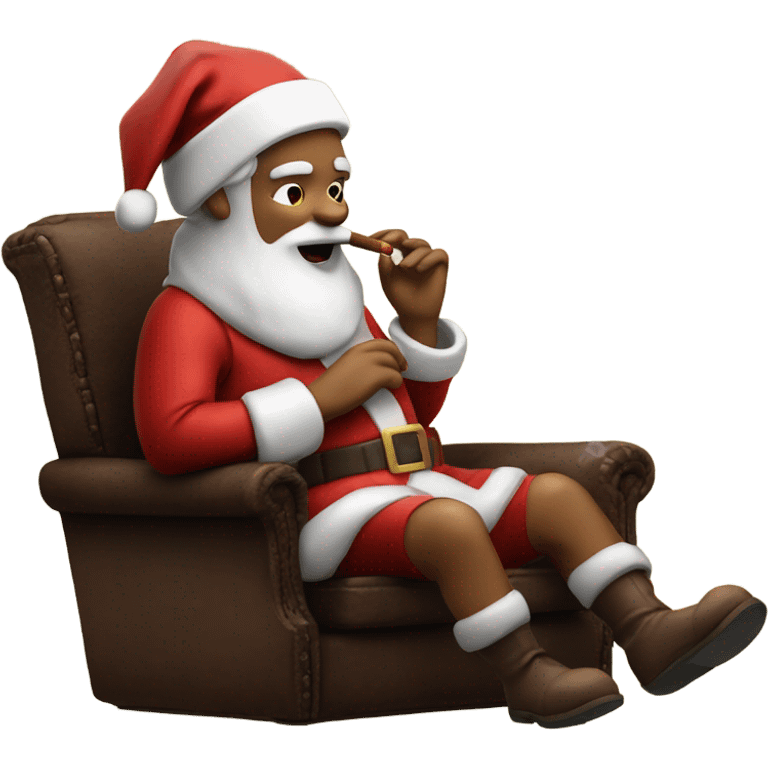 Santa Claus smoking a cigar emoji