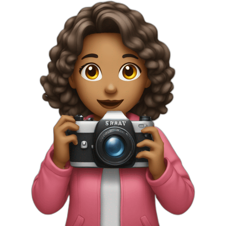 cute girl with camera emoji