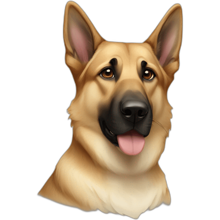 german shepherd and white Labrador emoji