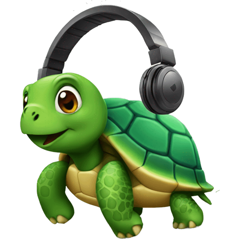 turtle with headphones emoji