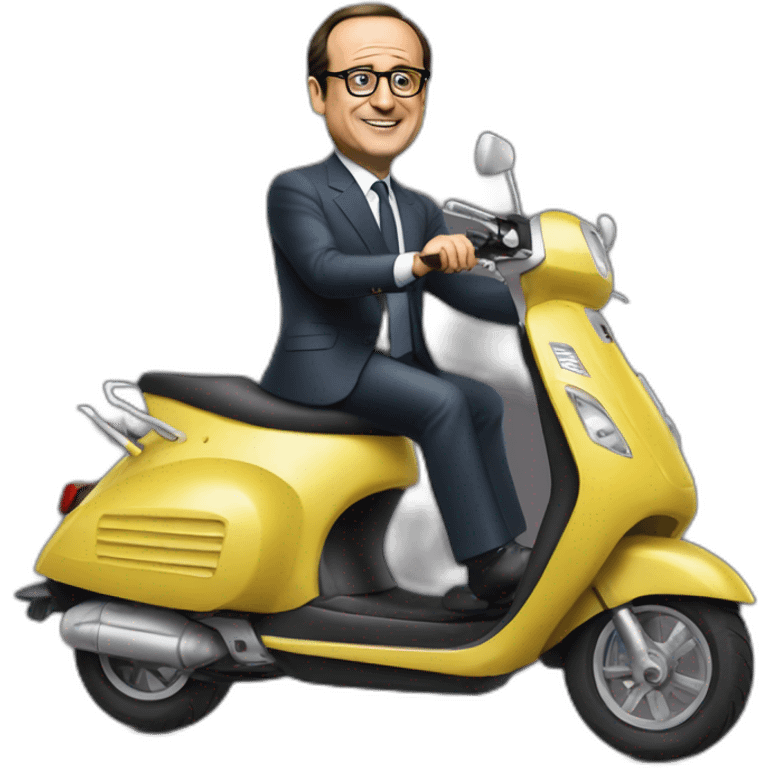 François hollande sur un scooter emoji